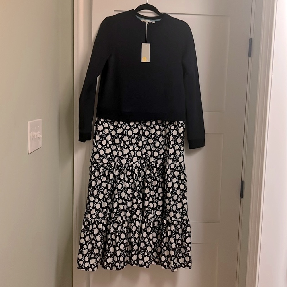 NWT Boden Navy Sweatshirt Dress